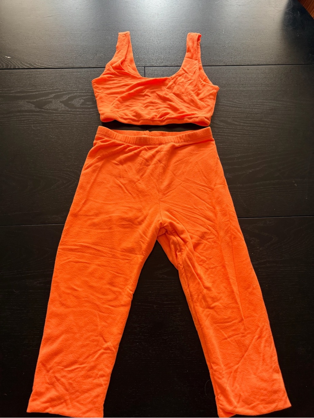 Better Be Orange Ribbed Tank and High-Waist Pants Set